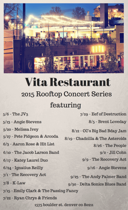 Vita Restaurant Music Roster