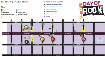 Denver Day of Rock 2015 Map