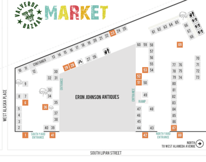 Valverde Bazaar Pop-Up Market Map