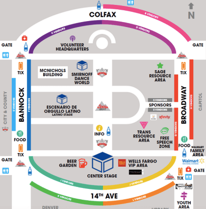  Denver PrideFest 2015 Map