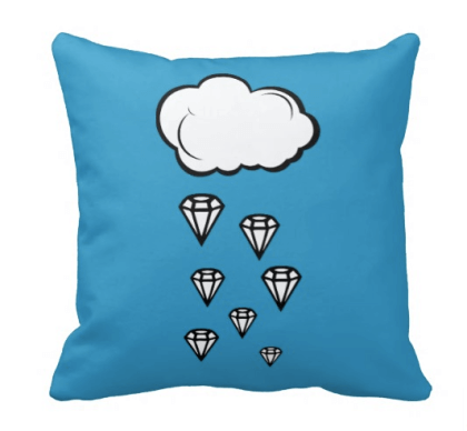 Diamond Rain Throw Pillow