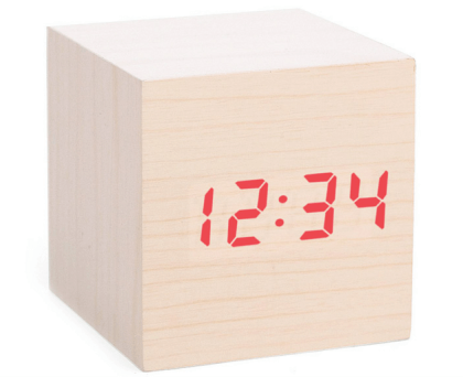 Cube LED Alarm Clock $32