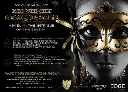 New Year's Eve at EDGE: Eyes Wide Shut Masquerade