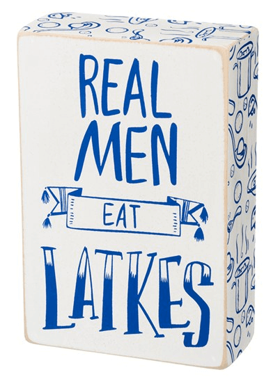 'Real Men Eat Latkes' Box Sign $8.40