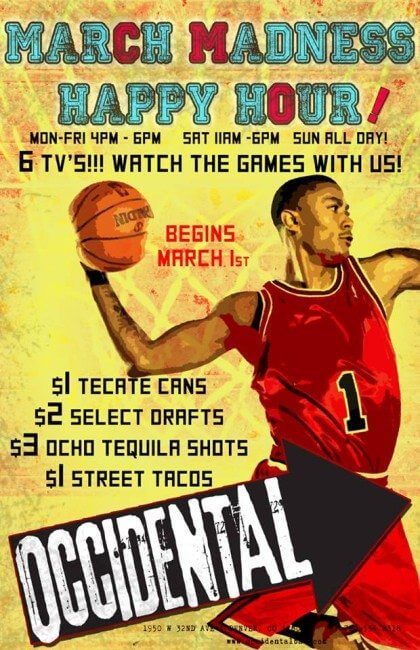 March Madness Happy Hour | Occidental | The Denver Ear