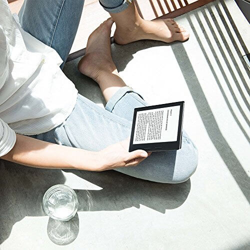 Kindle Oasis E-Reader with Leather Charging Cover | The Denver Ear