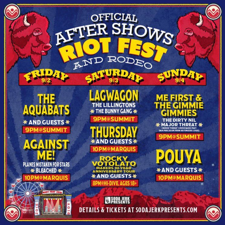 Riot Fest After Party Shows | The Denver Ear
