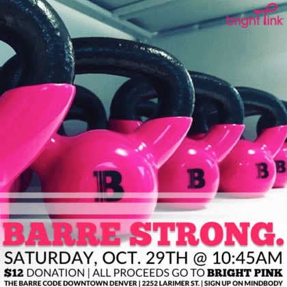 Bright Pink Donation Class |The Barre Code Downtown Denver | The Denver Ear