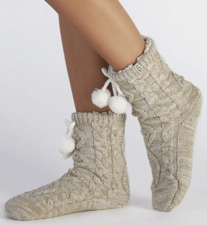 Pom Pom Fleece Lined Crew Sock | UGG | The Denver Ear