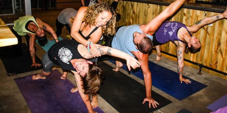 Spangalang Brewery's First Saturday Yoga Brewhouse with Après Yoga | The Denver Ear